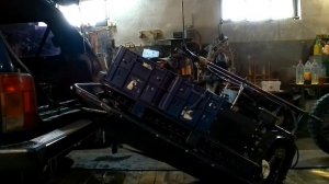 Погрузка мотособаки в  214 Ниву без помощников