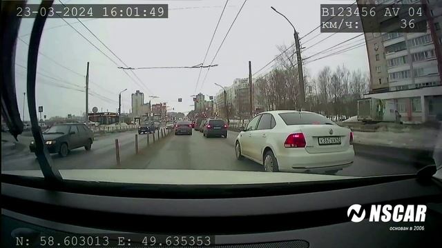 Пример видео с автомобильной камеры NSCAR A308 Full HD — Дета?