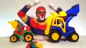 КЛОУН ДИМА - Грузовичок. Экскаватор. Игрушечные машины. Развивающее видео