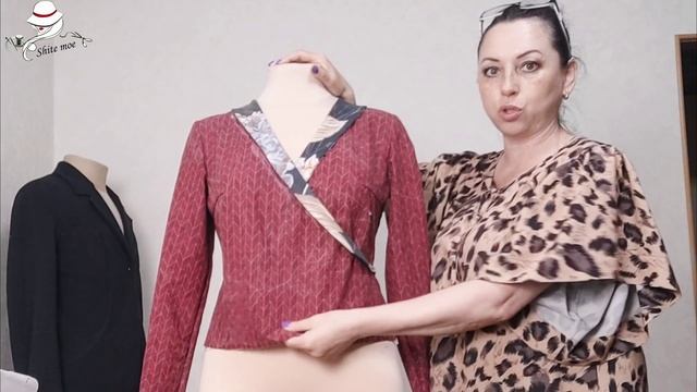 Блузка на запах. Примеряю воротник. A blouse for the smell. Im trying