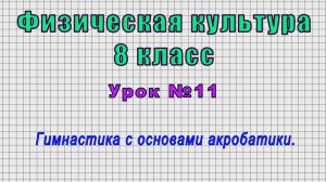 Физическая культура 8 класс (Урок№11 - Гимнастика c основами акробатики.)