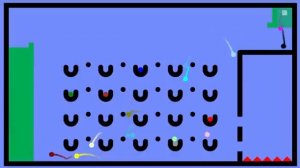 Гонка цветных шариков - водяная трасса