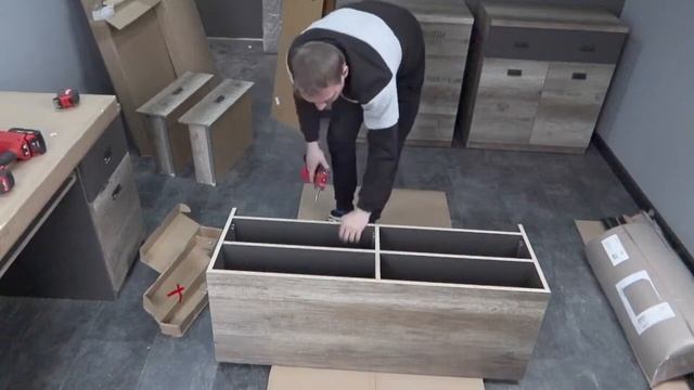 Монтаж тумби під телевізор MALCOLM BRW | МАЛКОЛЬМ БРВ #меблі