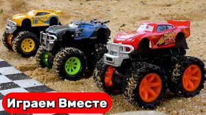 Машинки из мультики Тачки 🚗 Забавные истории- Молния Маккуин и МОСНТР ТРАК 🚗 Видео для детей