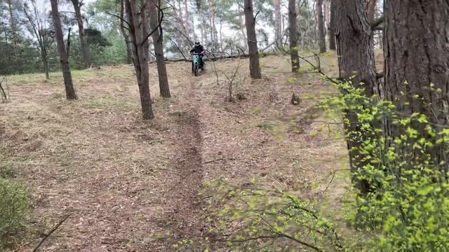 Обкатываю новый эндуро мотоцикл Rockot R5. по лесу в первы? смотреть онлайн