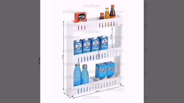 Полка, Этажерка UniStor HANDY 3-х ярусная на колёсиках, орган? смотреть онлайн