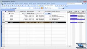 9. Трудозатраты в Microsoft Project 2007