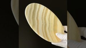 Тарелочка овальная из "Медового Оникса" кальцита