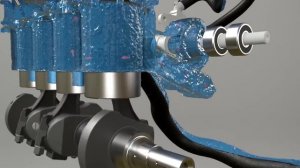 Система охлаждения двигателя автомобиля 3D.