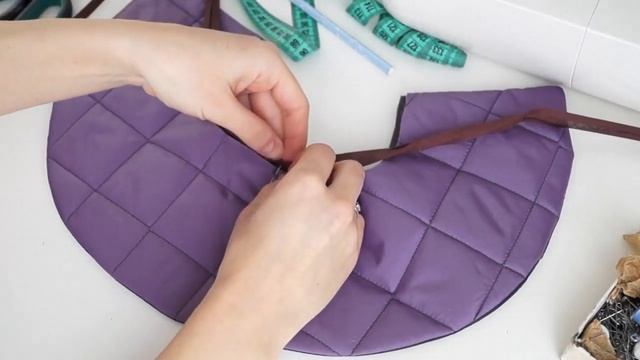 СТЕГАНЫЙ ВОРОТНИК своими руками DIY смотреть онлайн