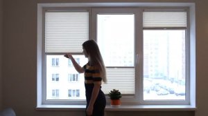 Демонстрация работы жалюзи плиссе