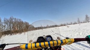 ИЖ планета 5 КАРАКАТ с лыжей по снегу