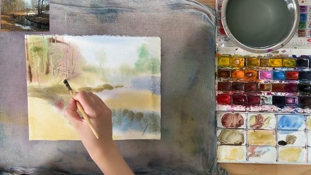 Как рисовать на пленэре? Пейзаж акварелью