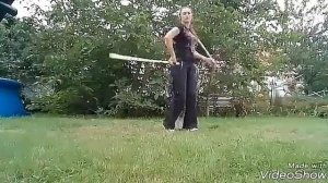 Фланкировка шашкой. Слепой бросок. Kopylova Natalya flankirovka