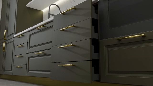 3D визуализация кухни Амальфи - кухни MIXX | Boxproject.ru смотреть онлайн