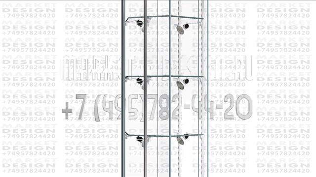 Шестигранная малая витрина в магазин с регулирующими? смотреть онлайн