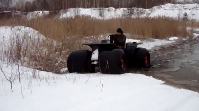 апрельский снегопад и электровездеход Странник-25 смотреть онлайн