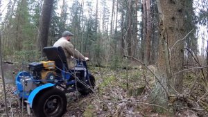 Самодельный трактор из мотоблока "Нева МБ23", часть(1)/ Т?