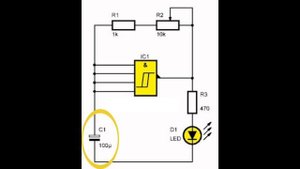 Необычная схема мигающего светодиода