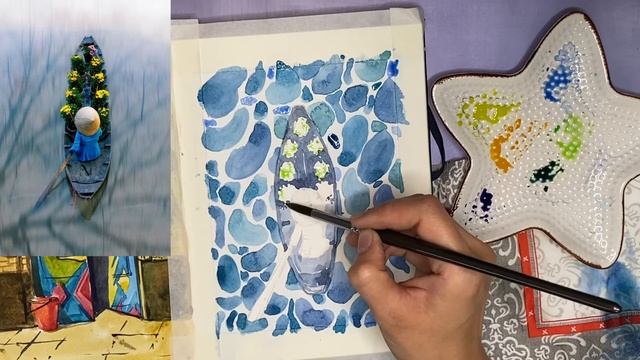 Рисуем красивый сюжет акварельуроки
