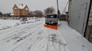 Отвал снегоуборочный для Уаз буханки, радуюсь снегу