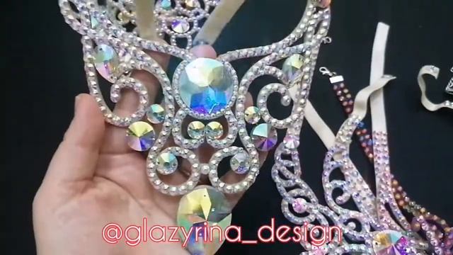 Колье из фетра и страз своими руками. Глазырина Анна.