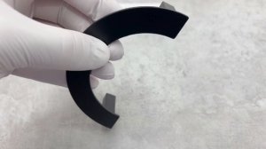 Чёрная мебельная ручка-скоба 96 мм полукруг. Материал: сталь.