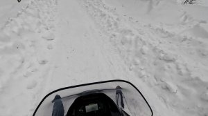 Made in Shordoga. Stels Витязь в глубоком снегу. Сани для снегохо