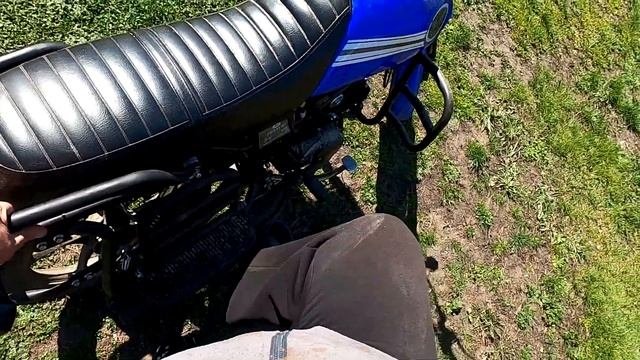 Завожу мопед Кольт 2 110 первый раз после зимы, еду в лес,