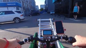 Обычная поездка на необычном велосипеде Electric cargo bike