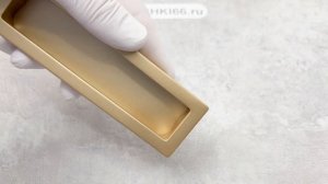 Врезная мебельная ручка 128 мм. Цвет - золото матовое. Италия.