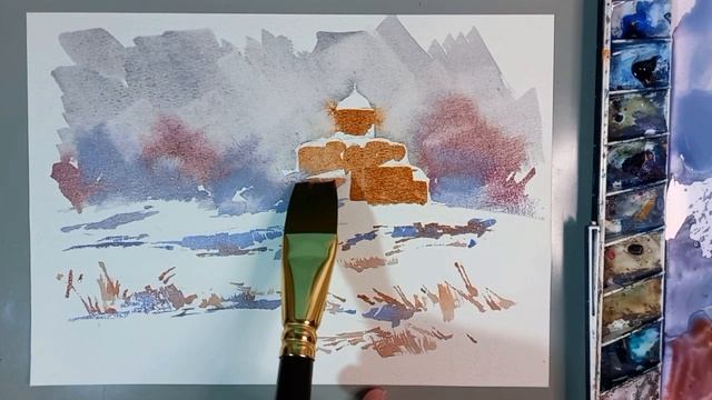 Русская зима, церковь Спаса на Ковалёве смотреть онлайн