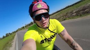 Пробую лежак на велосипеде