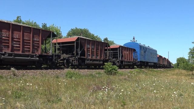 2ТЭ116-717АБ  2ТЭ116-1154Б1283А УЗ-CFM Грузовой поезд  Freight train