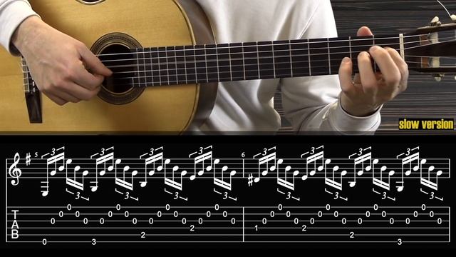 АДАЖИО В МИ МИНОР Д.Агуадо На Гитаре,Табы+ смотреть онлайн