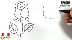 2 простых способа  как нарисовать РОЗУ