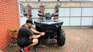 Установка переднего силового бампера на квадроцикл Cfo