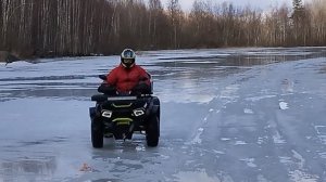 Зимний дрифт на квадриках MotoLand 200 и Polaris 570