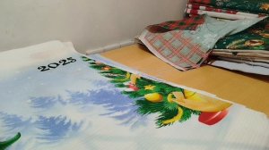 Распаковка ткани Магнатекс. Новогодние рогожка и вафе