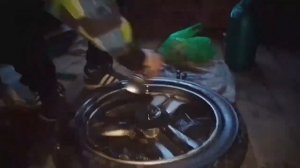 Покраска колёс.