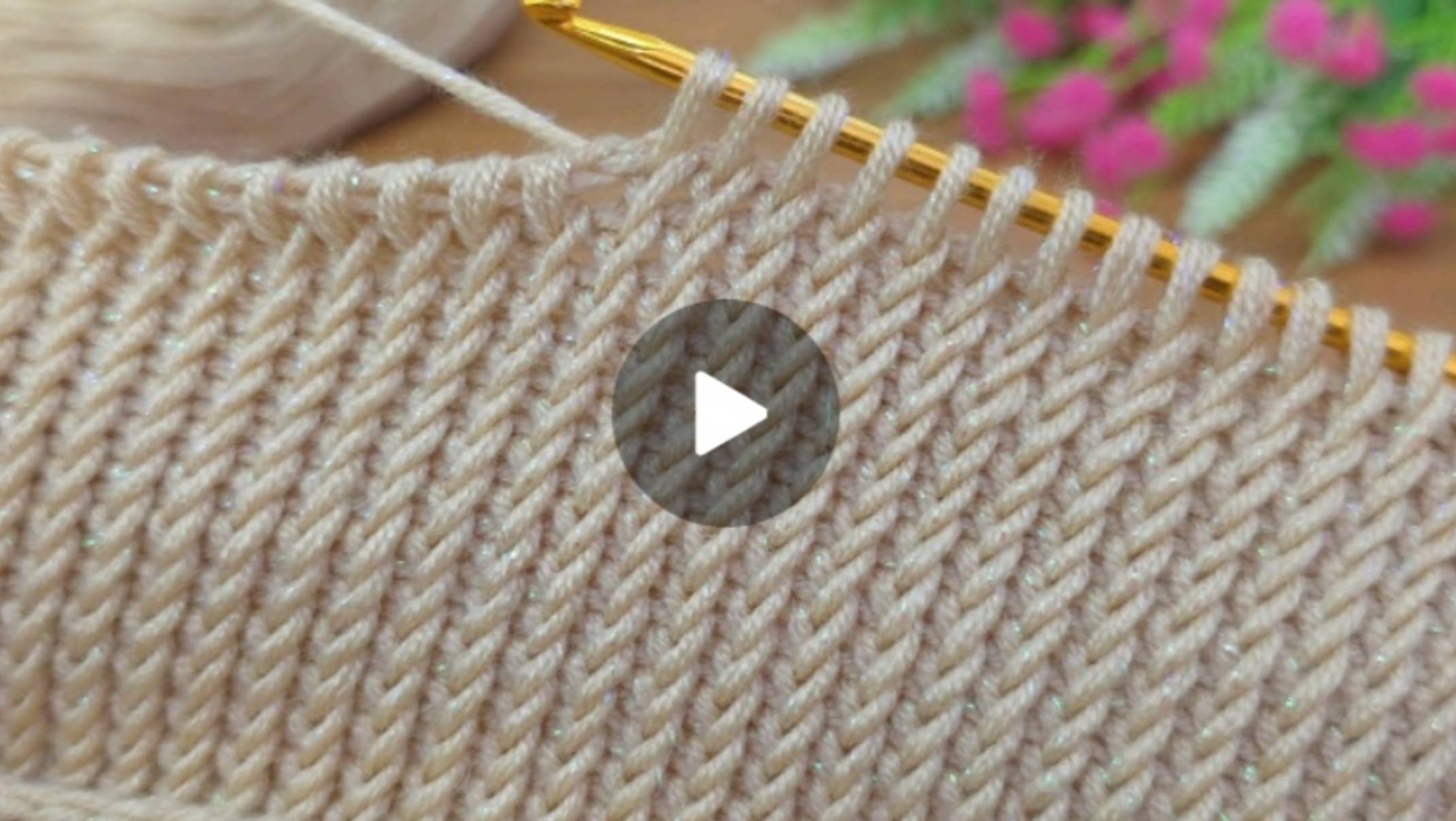 Узор крючком в тунисской технике вязания 🙂 #тунисскоевязание #веселыепетельки #Анявяжет #вязаниекрю