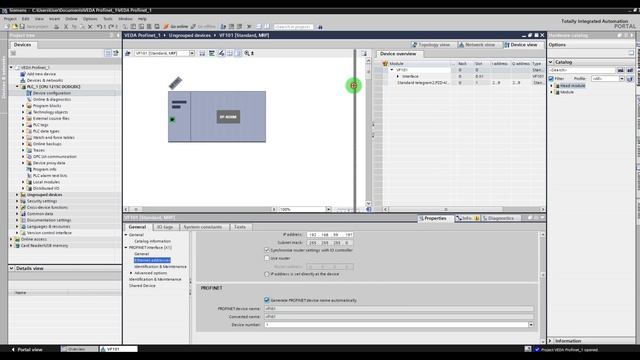 Управление преобразователем частоты VEDA VF-101 по Profinet смотреть онлайн
