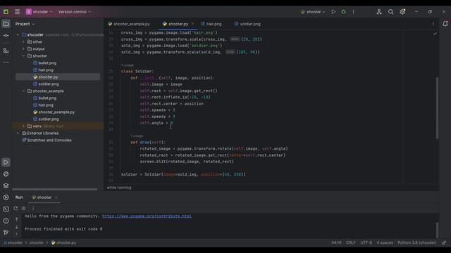 Сделать ИГРУ на PYGAME Python | 2D Shooter | Персонаж, прицеливани? смотреть онлайн
