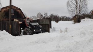 каракат Сармат 1500 по сугробам.