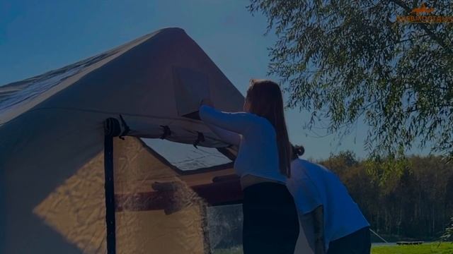 ОСЕННИЙ КЕМПИНГ С НАШЕЙ НАДУВНОЙ ТУРИСТИЧЕСКОЙ ПАЛАТ? смотреть онлайн