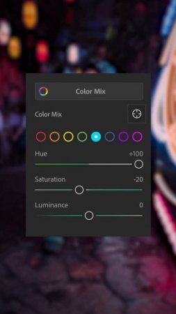Cyberpunk Neon Look - Lightroom Mobile Tutorial #shorts