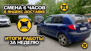 СМЕНА 6 ЧАСОВ В ЯНДЕКС ДОСТАВКЕ / ИТОГИ РАБОТЫ ЗА НЕДЕЛЮ