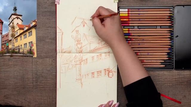 Бесплатный вебинар по скетчингу цветными карандашами