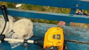 #Vlog Кореш купил триммер 4х тактный. Делаем обзор DENZEL DTL-3