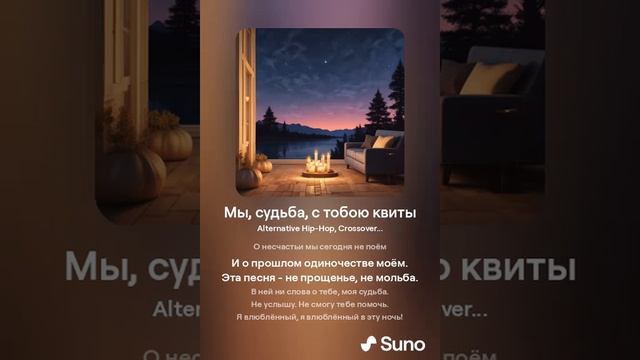 Мы судьба с тобою квиты.... Стихи мои. Поёт Искусственн